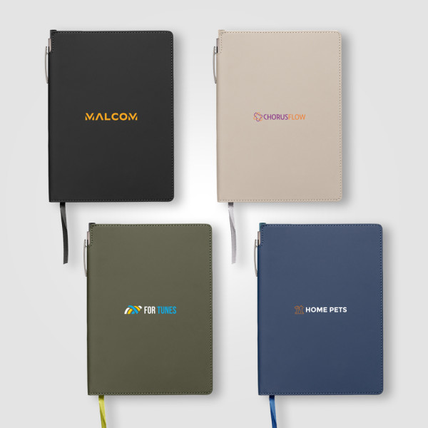 Malmö Recycled Soft Cover Extended Journal  Pen Set – A5