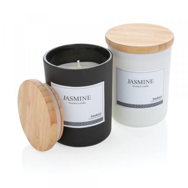 Ukiyo deluxe scented candle with bamboo lid