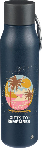 Recycled stainless steel double-walled drinking bottle (600 ml) Cassian