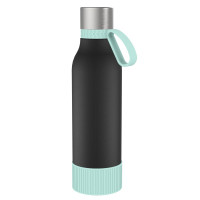 bleu clair, noir, argenté