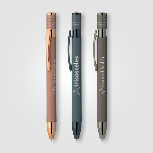 Marin Softy Monochrome Micro Knurl Pen w/Stylus