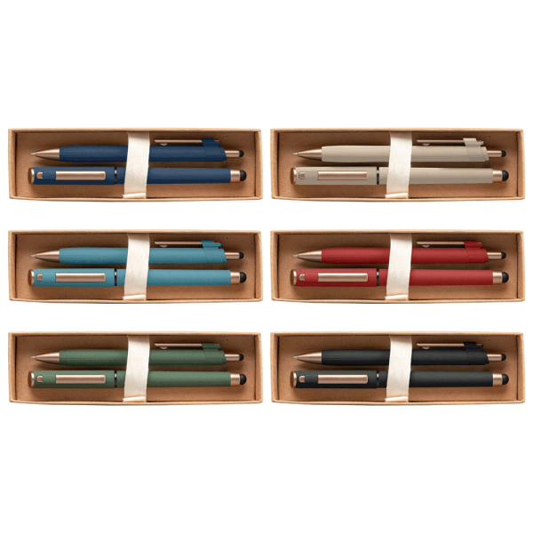 York Recycled Plastic Bronze Trim Pen Gift Set – Box Decorated
