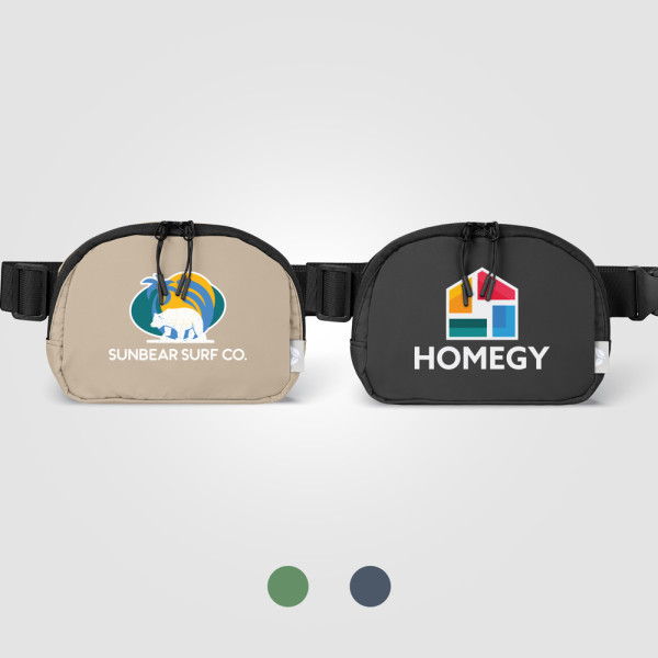 Taiga rPET Nylon Zippered Waist Bag - 1.2 L