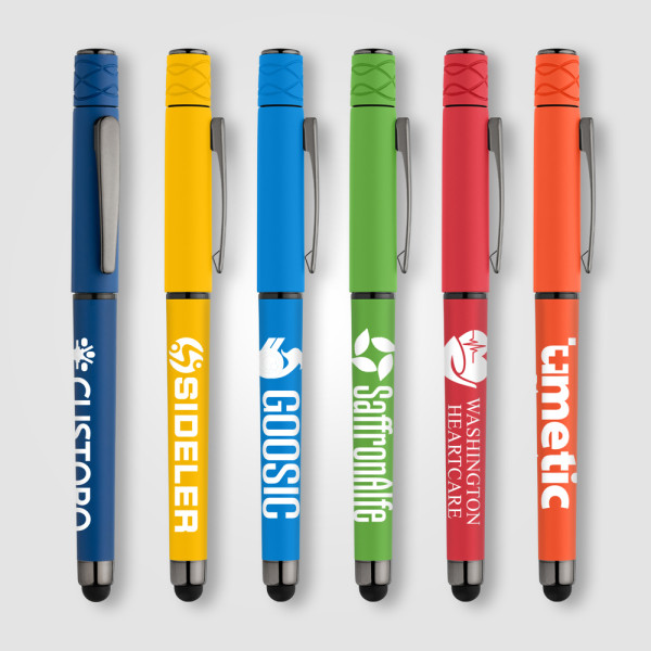 Tavi Recycled Plastic Fidget Spinner Stylus Gel Pen