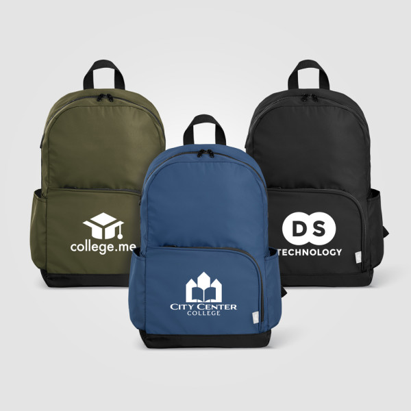 Kora rPET Dual Pocket Gold-Zip 38 cm Laptop Backpack - 20L