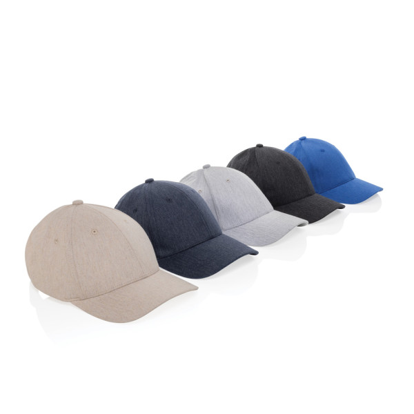 Milo AWARE™ recycled heather 6 panel cap 200gr