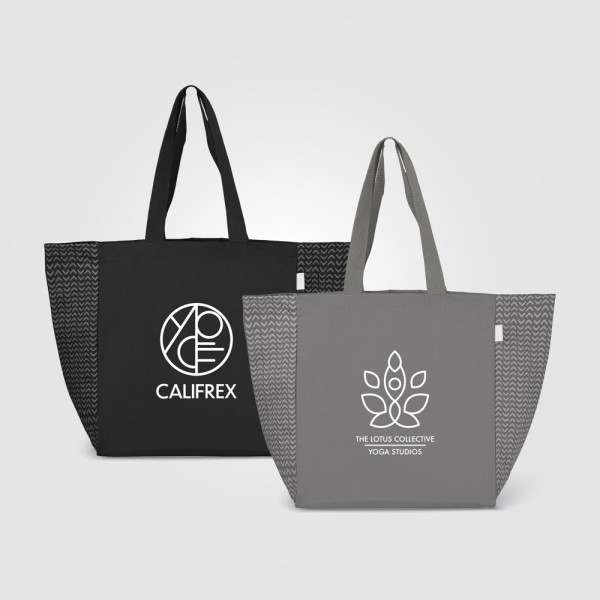 Toronto - 8 oz. Recycled Cotton Chevron Tote Bag