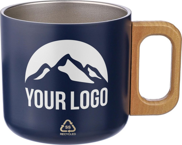 Recycled stainless steel double-walled mug 400 ml Dwight