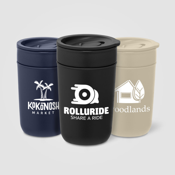 Danube - 355 ml Ceramic Tumbler with Recycled Plastic Exterior & Lid