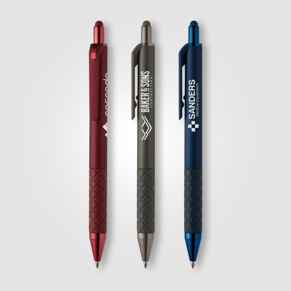 Islander Gel Retractable Monochrome Softy Pen w/Stylus