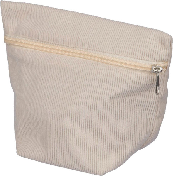 Corduroy zippered cosmetic pouch Tia