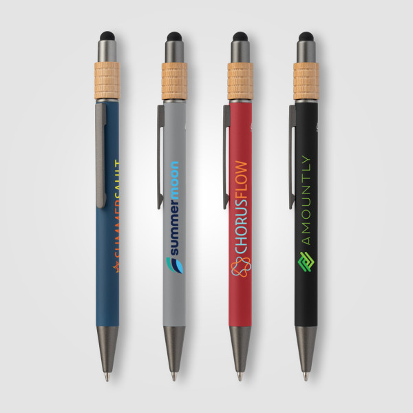 Reborn Spinner Recycled Aluminium Pen w/ Stylus - PATENTED