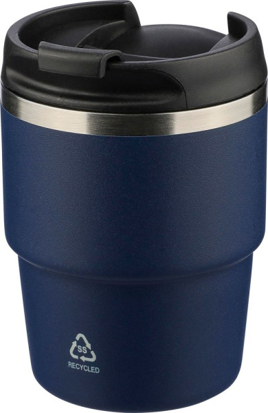 Recycled stainless steel double-walled mug (175 ml) Oli