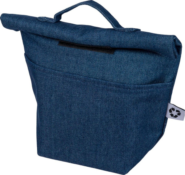 Recycled denim cooler roll-top bag Mira